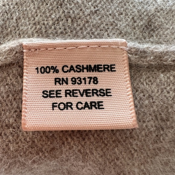 Philosophy 100% Cashmere Dog Sweater Tan Beige Dachshund Intarsia Crewneck Med - Picture 3 of 3